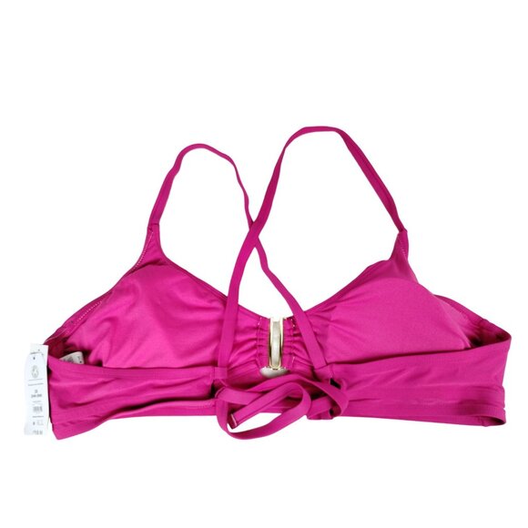 Time and Tru Womens 3X Ruched U Wire Bikini Top Summer Fuchsia - Picture 2 of 8